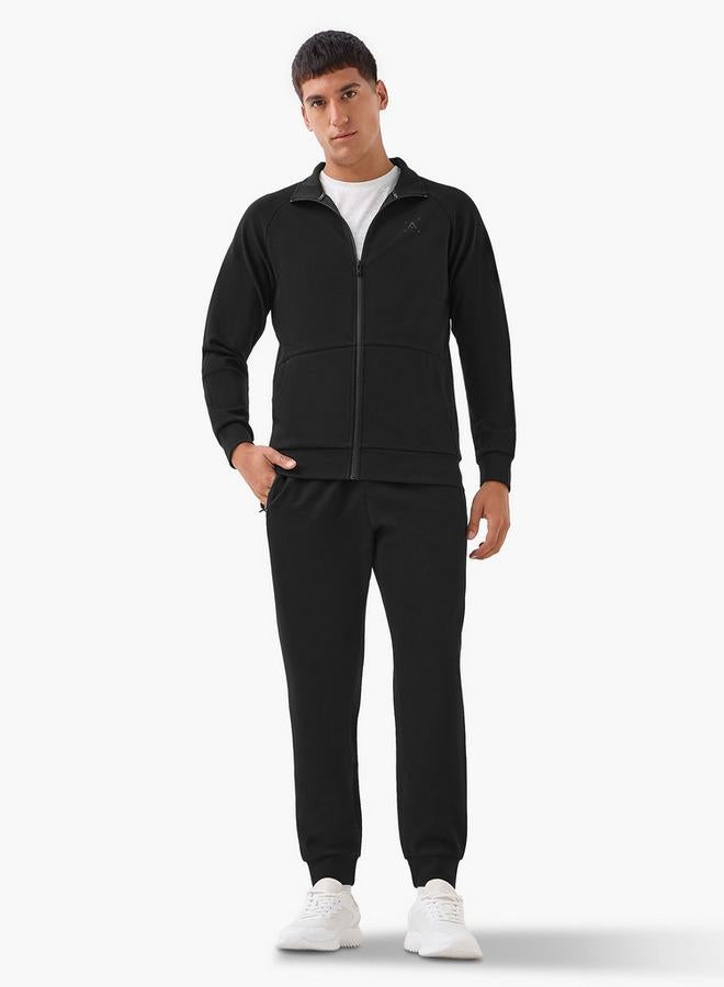 Active Men Regular Fit Joggers with Zipper Pockets - Image 2